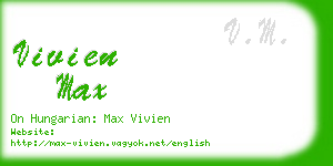 vivien max business card
